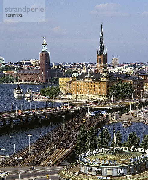 Schweden  Stockholm  Skyline  Gesamtansicht