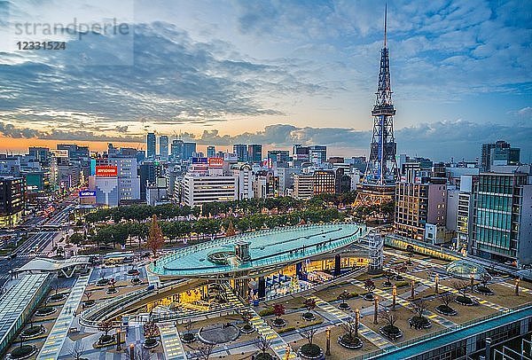 Japan  Nagoya City  Sakae District  Oasis 21 Sapaceship Aqua und Nagoya TV Tower