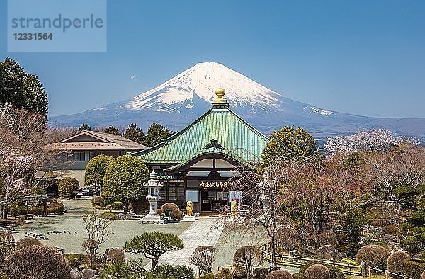 Japan  Gotemba Stadt  Tempel und Berg Fuji