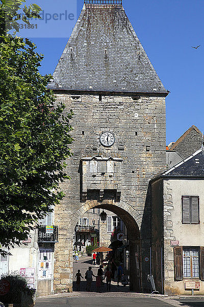 Frankreich  Region Bourgogne Franche Comte (Burgund)  Departement Yonne  Noyers oder Noyers sur Serein (schönstes Dorf Frankreichs) Peinte gate