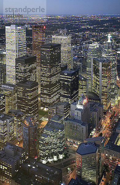 Kanada  Ontario  Toronto  Skyline der Innenstadt  Luftaufnahme