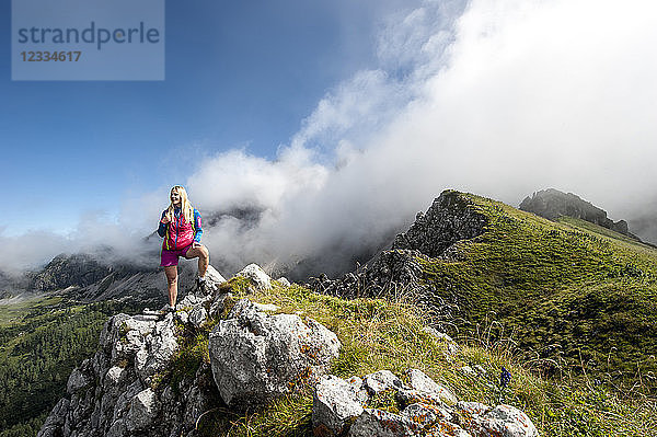 Austria  Salzburg State  Filzmoos  Female hiker