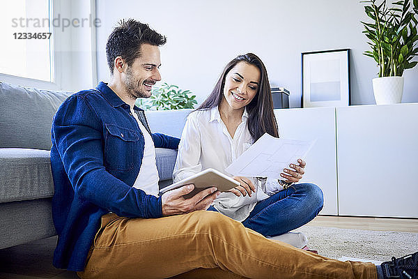 Couple planning new home together