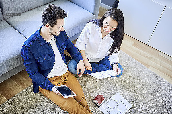 Couple planning new home together