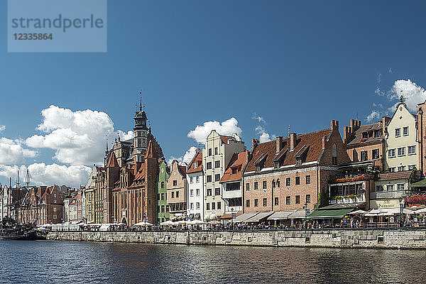 Poland  Gdansk  view to the city with St. Mary's Gate