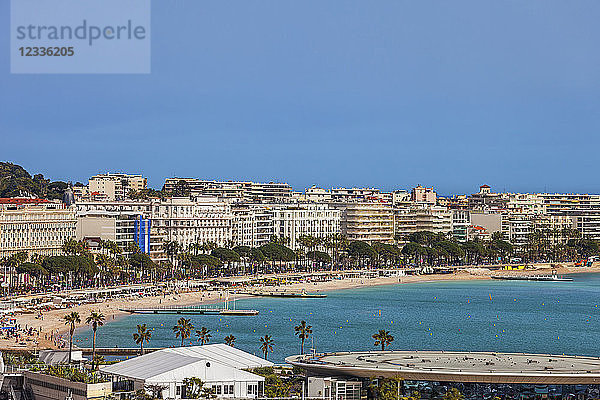 France  Cannes  Cote d'Azur  French Riviera  view to beach