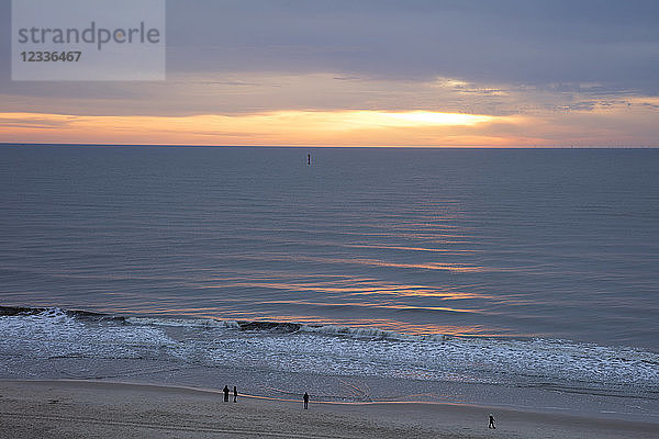 Germany  Schleswig-Holstein  North Frisia  Westerland  Sylt  beach at sunset