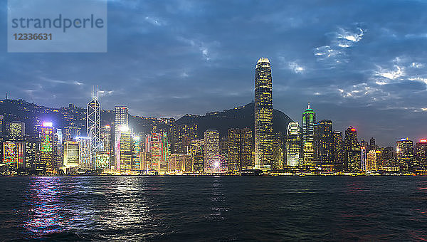 China  Hong Kong  Central  city view in the evening