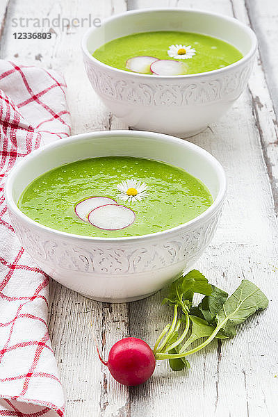 Organic radish green soup