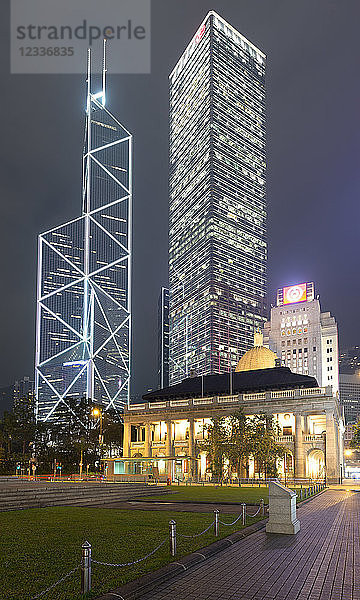 China  Hong Kong  Former legislative Council Building at night