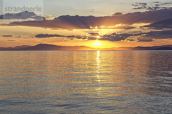Greece  Ionian Sea  Ionic Islands  Kalamos at sunset