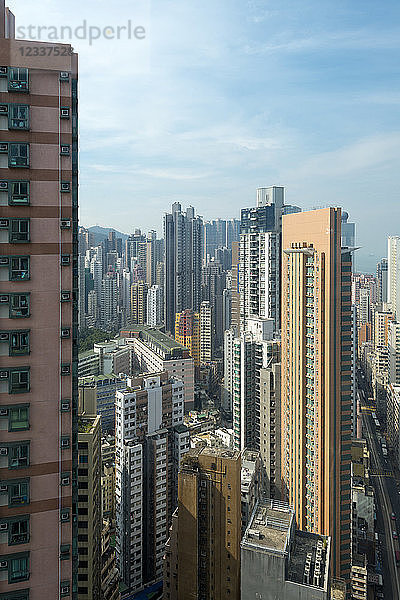 China  Hong Kong  Sheung Wang  high-rise buildings