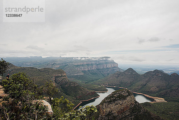 Die drei Rondavels  Südafrika  erhöhte Ansicht