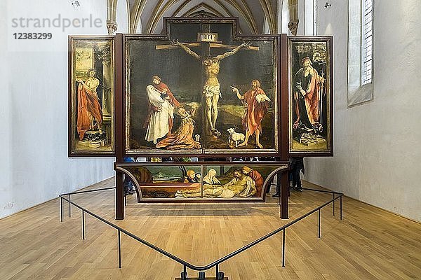Isenheimer Altar von Matthias Grünewald  Kreuzigung  Museum Unterlinden  Musée Unterlinden  Colmar  Elsass  Frankreich  Europa