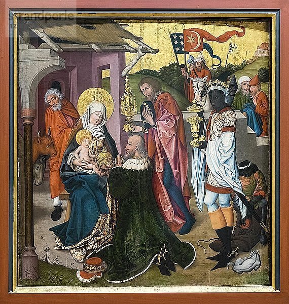 Gemälde Anbetung der Könige  um 1500  Museum Unterlinden  Musée Unterlinden  Colmar  Elsass  Frankreich  Europa