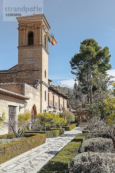 Antico convento di San Francesco  Alhambra  Stadtburg auf dem Sabikah-Hügel  Granada  Andalusien  Spanien  Europa