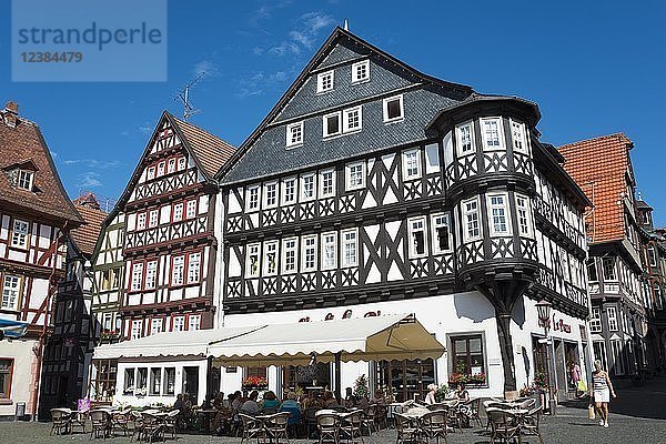 Bückinghaus  historisches Fachwerkhaus am Marktplatz  Altstadt  Alsfeld  Hessen  Deutschland  Europa