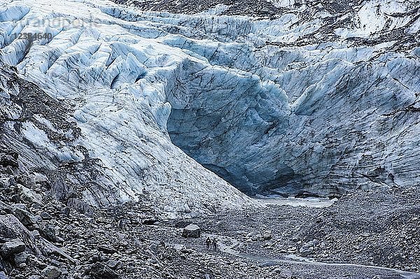 Gletscherausfluss des Fox Glacier  Südinsel  Neuseeland  Ozeanien