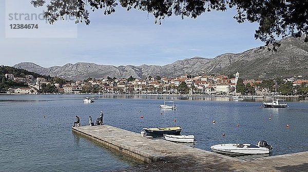 Küstenstadt Cavtat bei Dubrovnik  Dalmatien  Kroatien  Europa