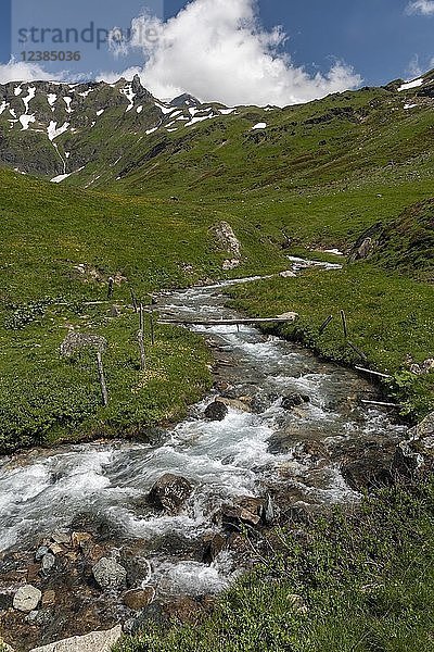 Gebirgsbach in den Hohen Tauern  Kärnten  Österreich  Europa