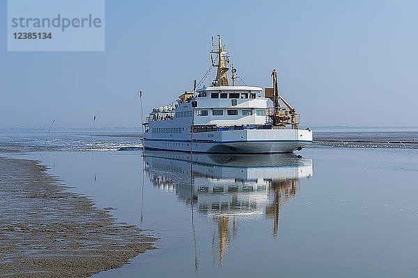 Fahrgastfähre Baltrum I  Tidegewässer  Neßmersiel  Ostfriesland  Niedersachsen  Deutschland  Europa