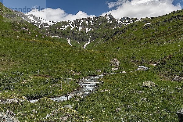 Gebirgsbach in den Hohen Tauern  Kärnten  Österreich  Europa