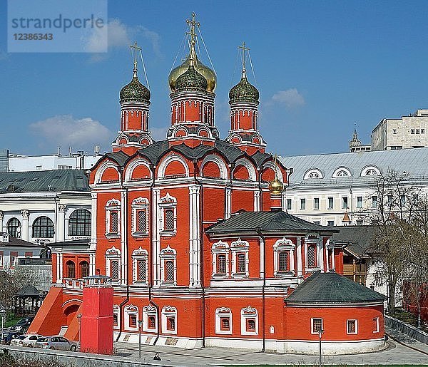 Kirche der Ikone der Mutter Gottes des Zeichens  Varvarka Straße  Moskau  Russland  Europa