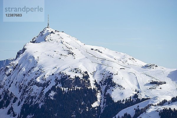 Kitzbüheler Horn im Winter  Kitzbühel  Tirol  Österreich  Europa