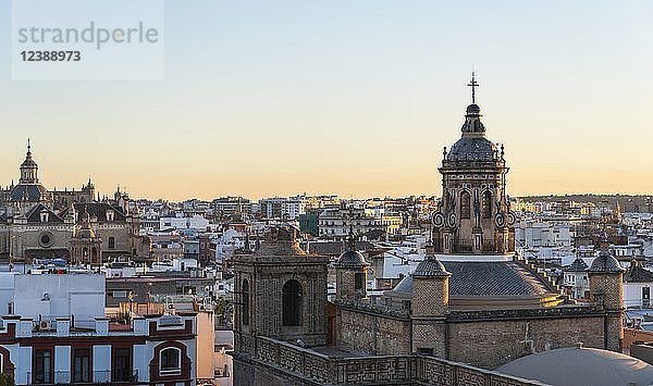 Ansicht der Kirche Iglesia de la Anunciación  Stadtansicht  Sevilla  Andalusien  Spanien  Europa