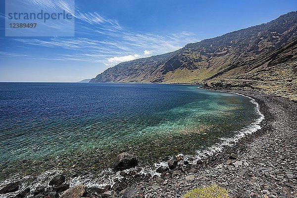 Strand Playa de los Almorranas  Bucht Las Playas  El Hierro  Kanarische Inseln  Spanien  Europa