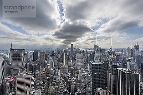 USA  New York City  Manhattan  cityscape as seen from Top of the Rock observation platform