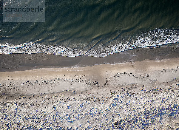 USA  Virginia  Aerial view of Virginia Coast Reserve  Atlantic Ocean  beach