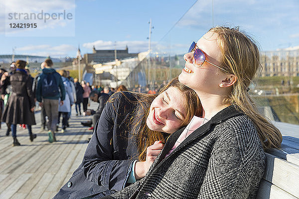 Russia  Moscow  teenage girls in the city