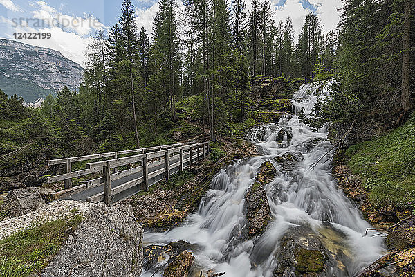 Italy  Alps  Dolomites  Waterfall of fiames