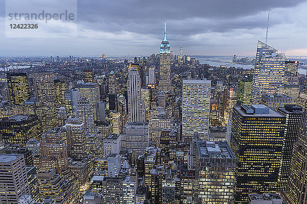 USA  New York City  Manhattan  cityscape as seen from Top of the Rock observation platform