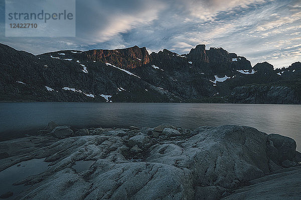 Norway  Lofoten  Moskenesoy  Krokvatnet lake