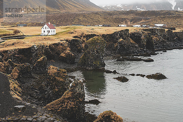 Iceland  North of Iceland  houses near the coast