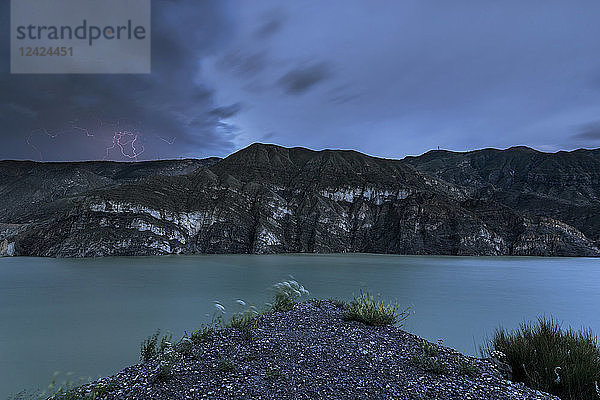 Europe  Turkey  Erzurum  Uzundere  Tortum Dam  lightning