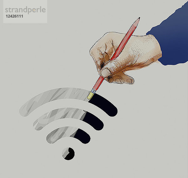 Wifi-Symbol von Hand löschen