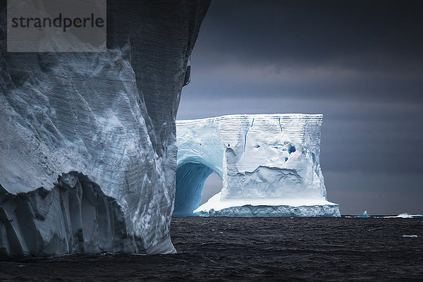 Majestätische Polarkulisse mit Eisbergen im Meer  Süd-Orkney-Insel  Antarktis