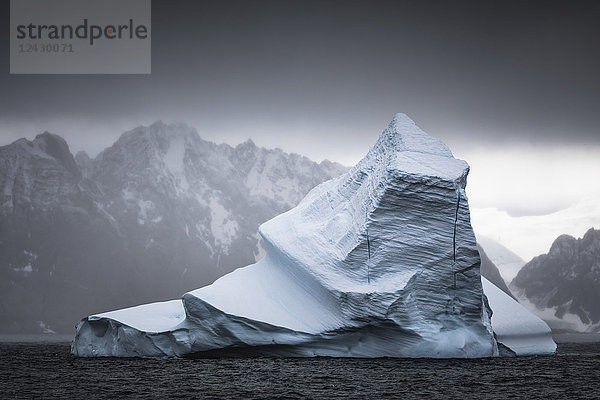 Majestätische Polarkulisse mit Eisberg im Meer  Süd-Orkney-Insel  Antarktis