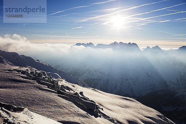 Glacier de Tour und Aiguilles Rouges  Chamonix  Haute Savoie  Rhone-Alpen  Französische Alpen  Frankreich  Europa