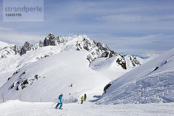 Skigebiet Brevant  Chamonix  Haute Savoie  Rhone-Alpen  Französische Alpen  Frankreich  Europa
