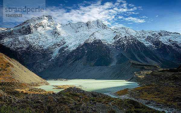 Mueller Glacier Lake  Aoraki (Mount Cook) National Park  UNESCO Weltkulturerbe  Südinsel  Neuseeland  Pazifik