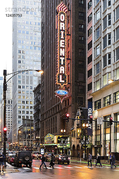 Oriental Theatre  Loop Theater District  Chicago  Illinois  Vereinigte Staaten von Amerika  Nord-Amerika
