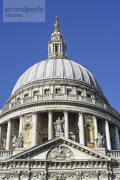 Die Kuppel der St. Paul's Cathedral  London  England  Vereinigtes Königreich  Europa