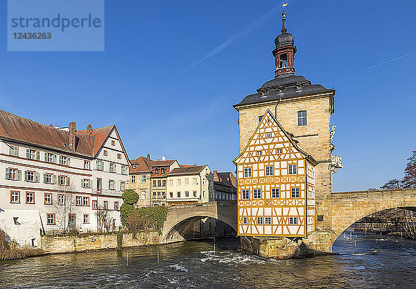 Das alte Rathaus von Bamberg  UNESCO-Welterbe  Oberfranken  Bayern  Deutschland  Europa