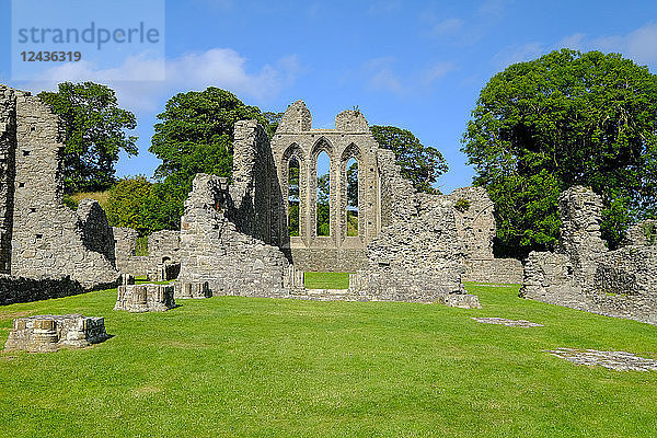 Inch Abbey  eine große  verfallene Klosteranlage  Downpatrick  County Down  Ulster  Nordirland  Vereinigtes Königreich  Europa