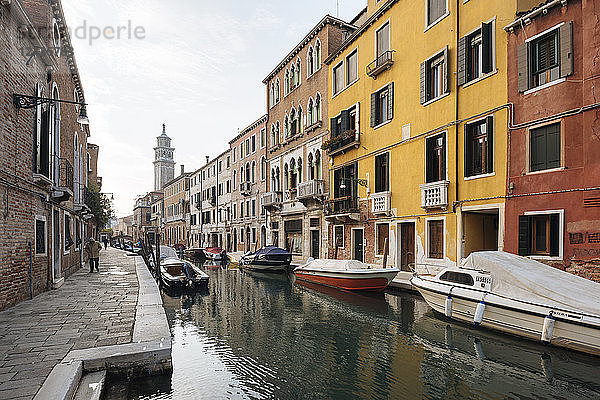 Kanal  Dorsoduro  Venedig  UNESCO-Weltkulturerbe  Provinz Venetien  Italien  Europa