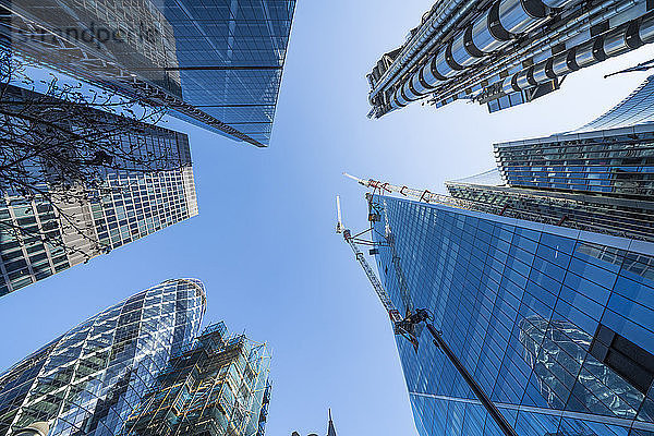 Wolkenkratzer im Finanzviertel  City of London  London  England  Vereinigtes Königreich  Europa
